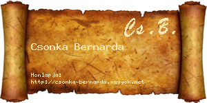 Csonka Bernarda névjegykártya
